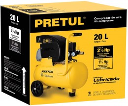 Compresor 20 litros-lubricado-potencia máxima-2 1-HP-120V PETRUL